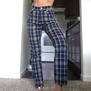 Brandy Melville, John Galt Plaid Blue Pants